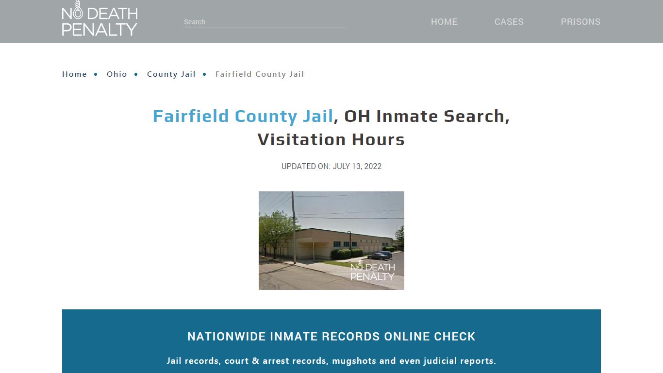Fairfield County Jail, OH Inmate Search, Visitation Hours